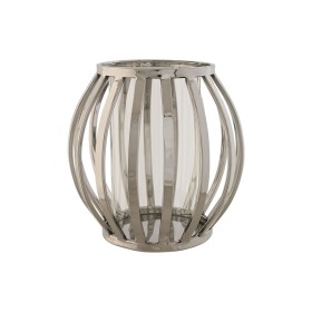 Bougeoir Home ESPRIT Argenté Verre Acier 19 x 19 x 19 cm de Home ESPRIT, Bougeoirs et chandeliers - Réf : S3057608, Prix : 44...