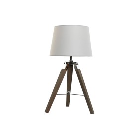 Lampada da tavolo Home ESPRIT Bianco Marrone Legno 36 x 36 x 60 cm di Home ESPRIT, Lampade da tavolo e abat-jour - Rif: S3057...