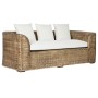 Divano da Giardino Home ESPRIT Bianco Marrone Naturale Rattan 174 x 88 x 69 cm di Home ESPRIT, Divani - Rif: S3057637, Prezzo...