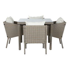 Conjunto de Mesa con 2 Sillas DKD Home Decor Blanco 80 cm 60 x 60 x 70 cm (3 pcs) | Tienda24 - Global Online Shop Tienda24.eu