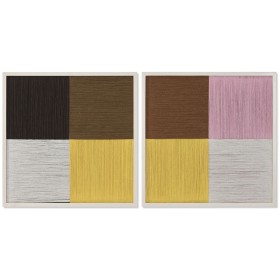 Painting Home ESPRIT Squared Urban 50 x 3 x 50 cm (2 Units) by Home ESPRIT, Prints on Canvas - Ref: S3057648, Price: 65,30 €,...