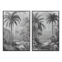 Cuadro Home ESPRIT Blanco Negro Palmeras Tropical 80 x 3 x 120 cm (2 Unidades) de Home ESPRIT, Impresiones sobre lienzo - Ref...