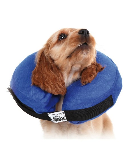 Recovery Collar for Dogs KVP Kong Cloud Blue Inflatable (+46 cm) | Tienda24 Tienda24.eu