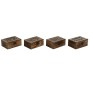 Boîte à bijoux Home ESPRIT Marron Bois de manguier 15 x 10 x 6 cm (4 Unités) de Home ESPRIT, Organiseurs de bijoux - Réf : S3...