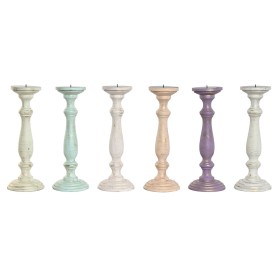 Candelabro Home ESPRIT Metal Madeira de mangueira Shabby Chic 12 x 12 x 34 cm de Home ESPRIT, Candelabros e suportes para vel...