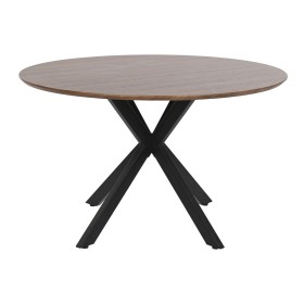 Dining Table Home ESPRIT Brown Black Iron MDF Wood 120 x 120 x 75 cm by Home ESPRIT, Dining Tables - Ref: S3057691, Price: 20...