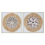 Tela Home ESPRIT Bianco Naturale Boho 60 x 3 x 60 cm (2 Unità) di Home ESPRIT, Stampe e quadri su tela - Rif: S3057735, Prezz...