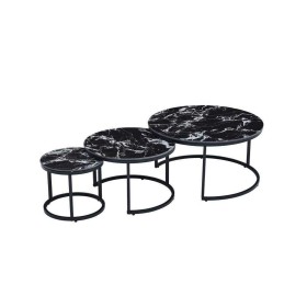 Consola Home ESPRIT Negro Metal Cerámica 80 x 80 x 1 cm de Home ESPRIT, Mesas - Ref: S3057771, Precio: 209,05 €, Descuento: %