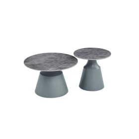 Console Home ESPRIT Gris Métal Céramique 70 x 70 x 43 cm 70 x 70 x 1 cm de Home ESPRIT, Tables - Réf : S3057772, Prix : 231,5...