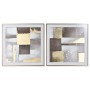 Quadro Home ESPRIT Marrone Dorato Astratto Moderno 80 x 4 x 80 cm (2 Unità) di Home ESPRIT, Stampe e quadri su tela - Rif: S3...