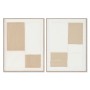 Painting Home ESPRIT White Natural Abstract Scandinavian 60 x 3 x 80 cm (2 Units) by Home ESPRIT, Prints on Canvas - Ref: S30...