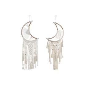 Hanging decoration Home ESPRIT Cream Natural Boho Macrame (2 Units) by Home ESPRIT, Ornaments - Ref: S3057825, Price: 38,96 €...