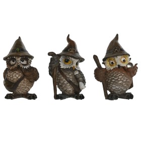 Figura Decorativa Home ESPRIT Castanho 8 x 6 x 11 cm (3 Unidades) de Home ESPRIT, Adornos - Ref: S3057840, Preço: 15,49 €, De...