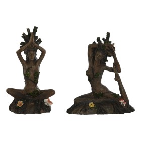 Figura Decorativa Home ESPRIT Castanho Yoga Índio 13 x 6 x 16 cm (2 Unidades) de Home ESPRIT, Adornos - Ref: S3057841, Preço:...