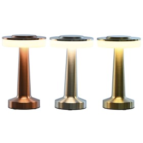 Desk lamp Home ESPRIT Copper Golden Silver 12 x 12 x 20 cm (3 Units) by Home ESPRIT, Bedside and Table Lamps - Ref: S3057855,...