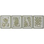 Quadro Home ESPRIT Bianco Verde Tropicale Foglia della pianta 40 x 2,5 x 50 cm (4 Unità) di Home ESPRIT, Stampe e quadri su t...