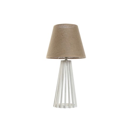 Desk lamp Home ESPRIT White Natural Jute Wood 50 W 220 V 30 x 30 x 61 cm by Home ESPRIT, Bedside and Table Lamps - Ref: S3058...