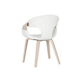 Silla de Comedor Home ESPRIT Blanco Poliéster Madera 55,5 x 67,5 x 80,5 cm de Home ESPRIT, Sillas - Ref: S3058036, Precio: 14...