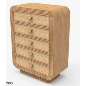 Chest of drawers Home ESPRIT Rattan Mango wood 80 x 42 x 110 cm by Home ESPRIT, Chest of Drawers - Ref: S3058074, Price: 573,...