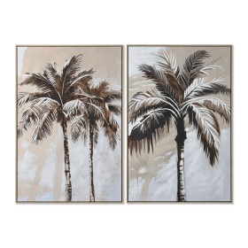 Painting Home ESPRIT Brown Beige Golden polystyrene Canvas Palms Tropical (2 Units) by Home ESPRIT, Prints on Canvas - Ref: S...