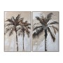 Cadre Home ESPRIT Marron Beige Doré polystyrène Toile Palmiers Tropical (2 Unités) de Home ESPRIT, Impressions sur toile - Ré...