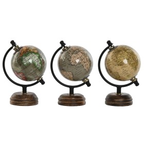 Globe terrestre Home ESPRIT Vert Beige Vintage 10 x 8 x 14 cm (3 Unités) de Home ESPRIT, Objets de décoration - Réf : S305811...