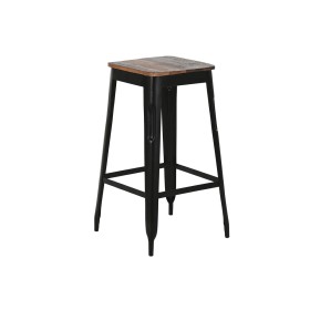 Stool Home ESPRIT Brown Black Wood Metal 34 x 33 x 77 cm by Home ESPRIT, Barstools - Ref: S3058120, Price: 89,23 €, Discount: %