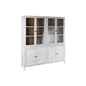 Présentoir Home ESPRIT Blanc Verre Bois de manguier 200 x 45 x 230 cm de Home ESPRIT, Meubles vitrines - Réf : S3058134, Prix...