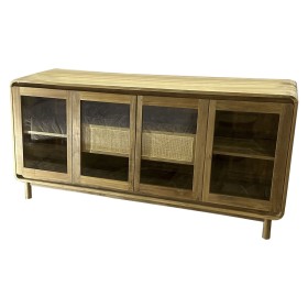 Aparador Home ESPRIT Cristal Teca 180 x 50 x 90 cm de Home ESPRIT, Armarios y aparadores - Ref: S3058162, Precio: 979,57 €, D...