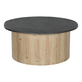 Mesa de Centro Home ESPRIT Natural Catanho escuro Abeto 90 x 90 x 40 cm de Home ESPRIT, Jogos de móveis - Ref: S3058185, Preç...