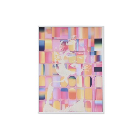 Quadro Home ESPRIT Giallo Azzurro Bianco Rosa polistirene Tela Moderno 94 x 4 x 123,5 cm (2 Unità) di Home ESPRIT, Stampe e q...