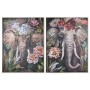 Cuadro Home ESPRIT Poliestireno Lienzo Elefante Colonial 92 x 4,5 x 122 cm (2 Unidades) de Home ESPRIT, Impresiones sobre lie...