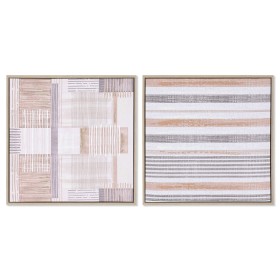 Quadro Home ESPRIT Marrone Beige polistirene Tela Città 52,5 x 2,8 x 52,5 cm (2 Unità) di Home ESPRIT, Stampe e quadri su tel...