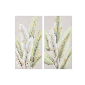 Painting Home ESPRIT Green Golden Canvas MDF Wood Palms Tropical 50 x 3 x 100 cm (2 Units) by Home ESPRIT, Prints on Canvas -...