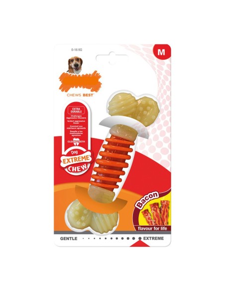 Mordedor de perro Nylabone Extreme Chew Pro Action Bacon Talla M Nylon | Tienda24 Tienda24.eu