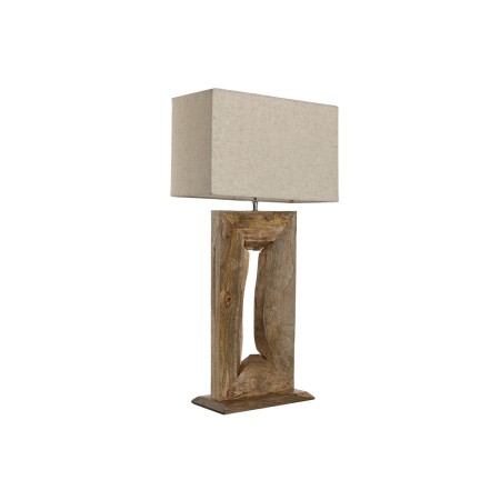 Desk lamp Home ESPRIT Beige Natural Mango wood 50 W 220 V 40 x 20 x 75 cm by Home ESPRIT, Bedside and Table Lamps - Ref: S305...