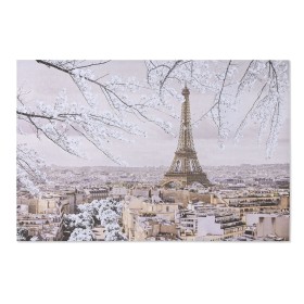 Cadre Home ESPRIT Blanc Gris Doré Paris Paillettes Loft 150 x 3 x 100 cm (2 Unités) de Home ESPRIT, Impressions sur toile - R...