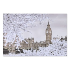 Cadre Home ESPRIT Blanc Doré Paillettes Londres Loft 150 x 3 x 100 cm (2 Unités) de Home ESPRIT, Impressions sur toile - Réf ...