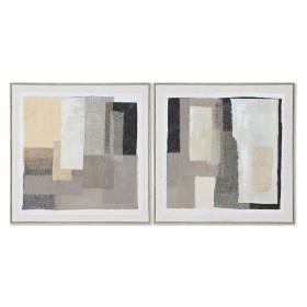 Cuadro Home ESPRIT Negro Beige Abstracto Urbano 82 x 3,8 x 82 cm (2 Unidades) de Home ESPRIT, Impresiones sobre lienzo - Ref:...