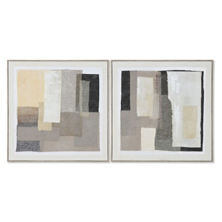 Cadre Home ESPRIT Noir Beige Abstrait Urbaine 82 x 3,8 x 82 cm (2 Unités) de Home ESPRIT, Impressions sur toile - Réf : S3058...