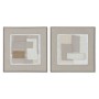 Cuadro Home ESPRIT Marrón Beige Abstracto Urbano 62 x 3,2 x 62 cm (2 Unidades) de Home ESPRIT, Impresiones sobre lienzo - Ref...