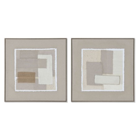 Pintura Home ESPRIT Castanho Bege Abstrato Urbana 62 x 3,2 x 62 cm (2 Unidades) de Home ESPRIT, Impressões sobre tela - Ref: ...