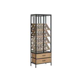 Botellero Home ESPRIT Negro Natural Madera Metal 60 x 33 x 169 cm de Home ESPRIT, Estantes y soportes - Ref: S3058331, Precio...