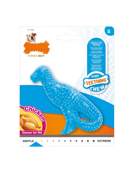 Beißring für Hunde Nylabone Dinosaurier Huhn Vegan | Tienda24 Tienda24.eu