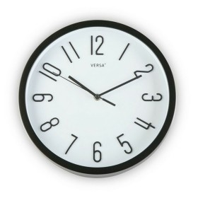 Horloge Murale Versa Noir Plastique Fusion 4,6 x 30 x 30 cm (Ø 30 cm) de Versa, Pendules murales - Réf : S3402427, Prix : 11,...