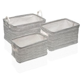 Basket set Polyester (3 Pieces) (25 x 22 x 35 cm) by Versa, Cosmetic Organisers - Ref: S3402789, Price: 10,78 €, Discount: %