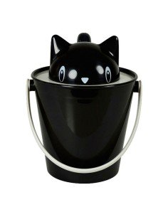 Bucket container Rotho Black Transparent Plastic | Tienda24 Tienda24.eu