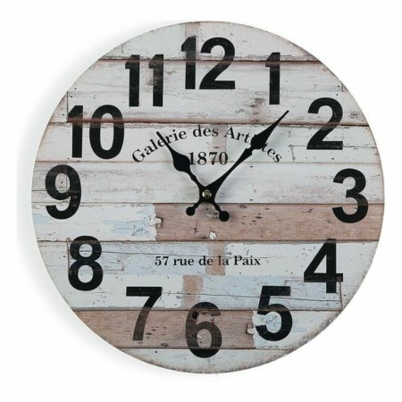 Horloge Murale Versa Bois (4 x 30 x 30 cm) de Versa, Pendules murales - Réf : S3405370, Prix : 8,52 €, Remise : %