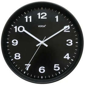 Wall Clock 5five Black polypropylene (Ø 30 cm) | Tienda24 - Global Online Shop Tienda24.eu