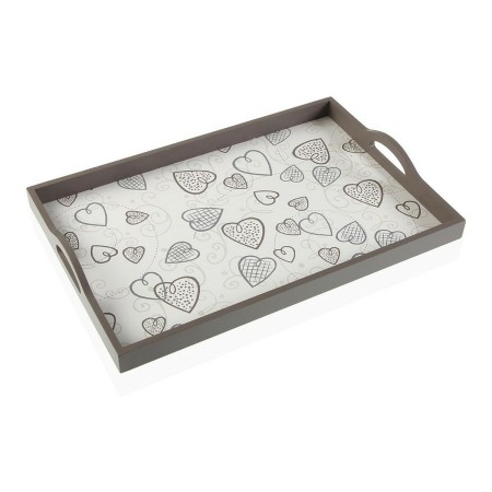 Bandeja Cozy Corazones Madera MDF (30 x 5 x 45 cm) de Versa, Platos y fuentes - Ref: S3406790, Precio: 10,02 €, Descuento: %